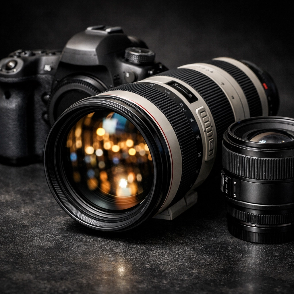 Professional cameras and lenses for corporate event photography Miami, ensuring high-quality brand visuals.