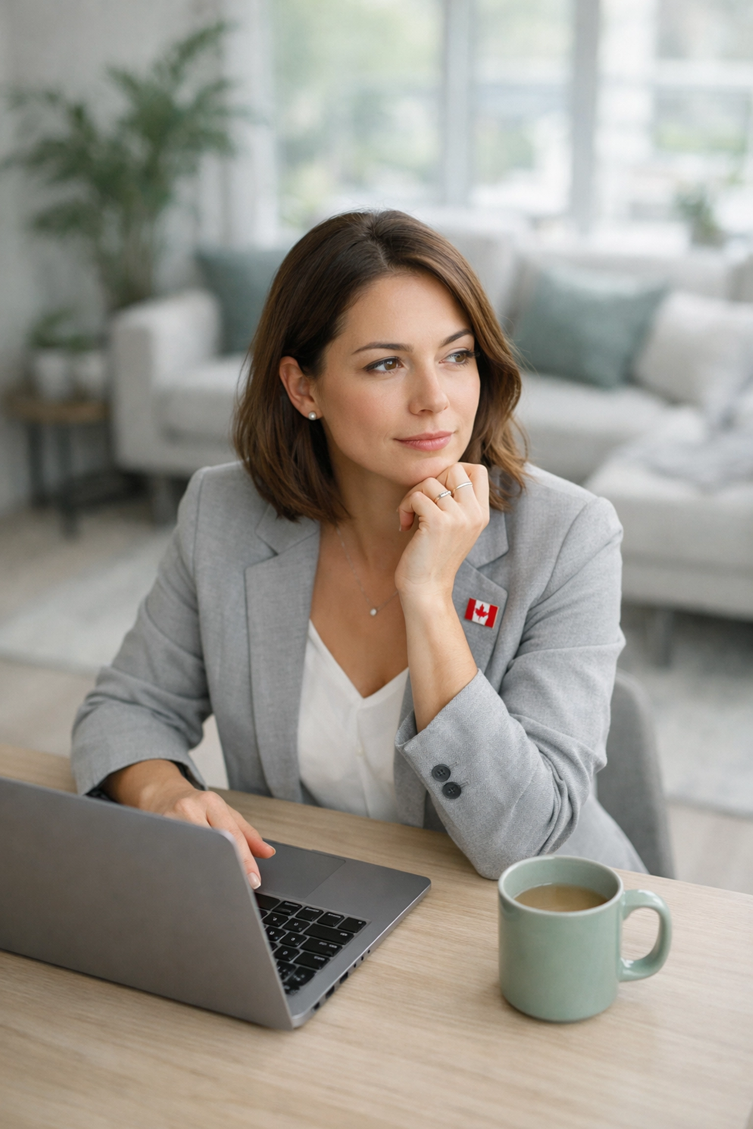 Canadian professional at a desk researching installment loans in Canada for better financial planning.