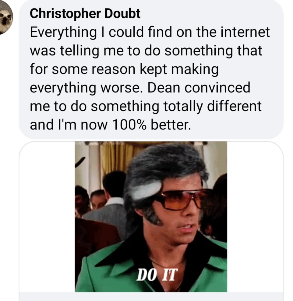 Man in glasses and costume with caption 'DO IT' symbolizing encouragement