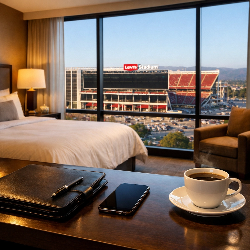 Hotel room with view of Levi