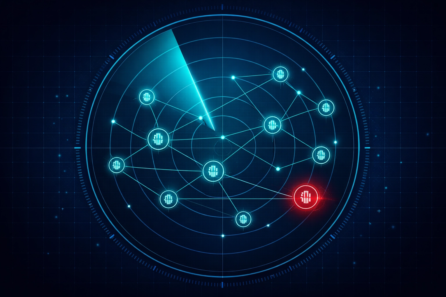 AI sentiment analysis radar tracking brand reputation and hallucination risks across different models.