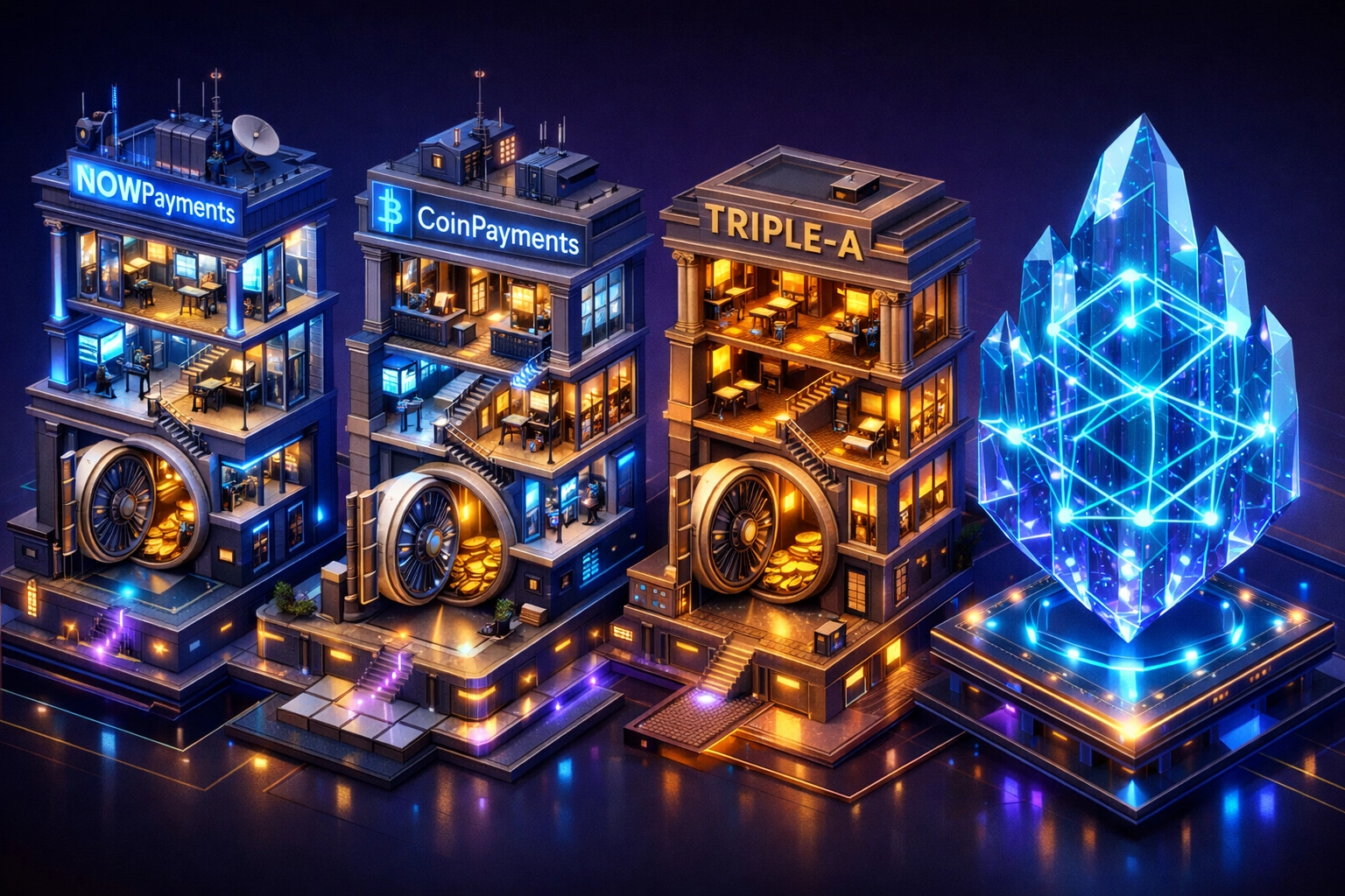 Larecoin decentralized payment gateway compared to NOWPayments CoinPayments and Triple-A
