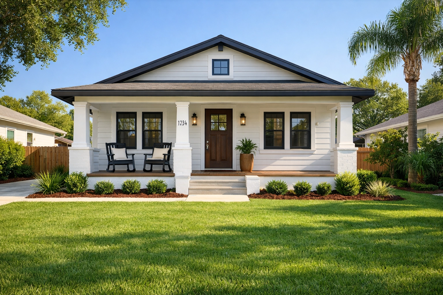 A renovated Florida bungalow illustrating a successful fix-and-flip project using a bridge loan in St. Pete.