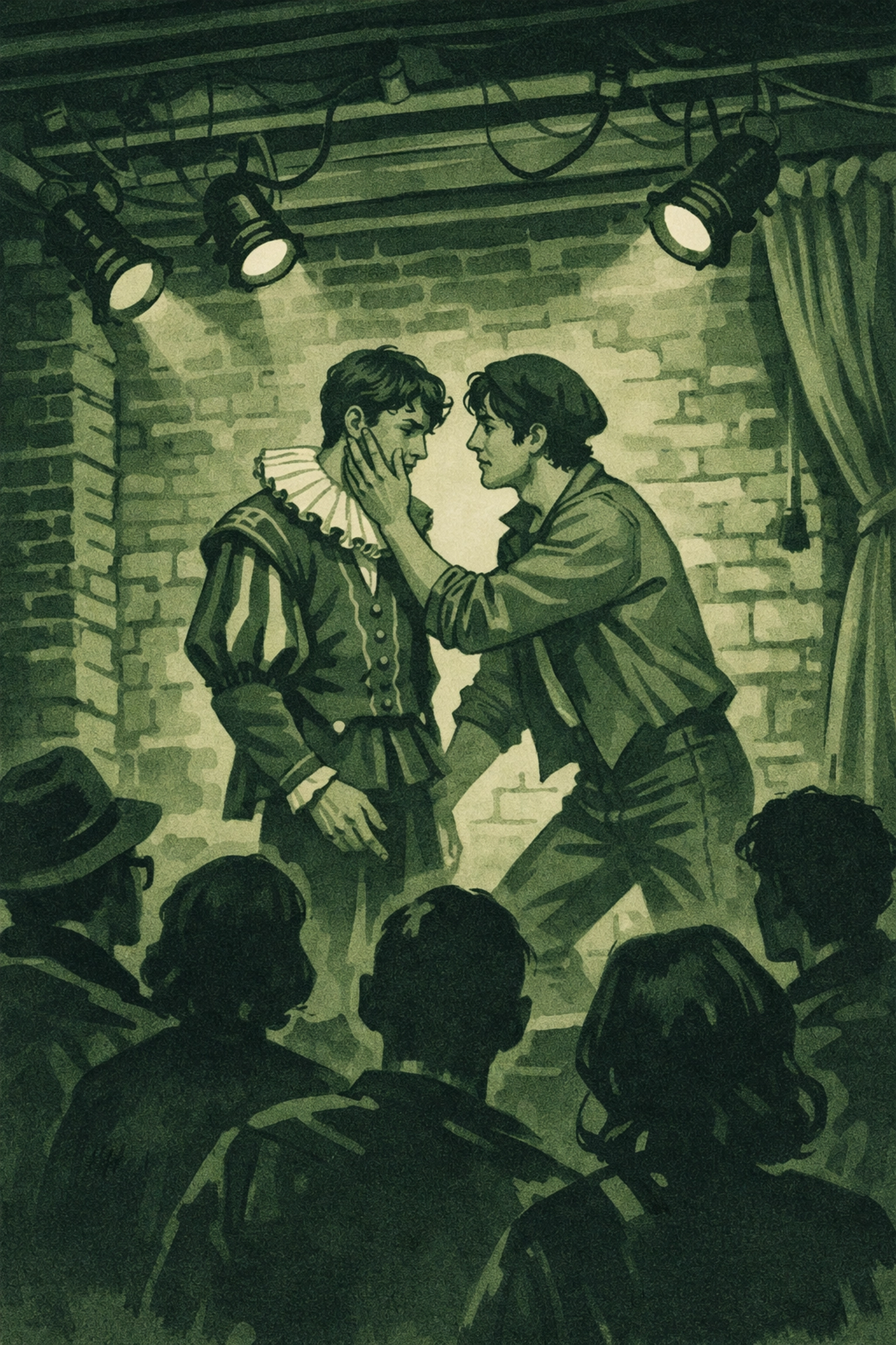 Underground theatre performers in 1960s off-off-Broadway basement show, queer experimental art