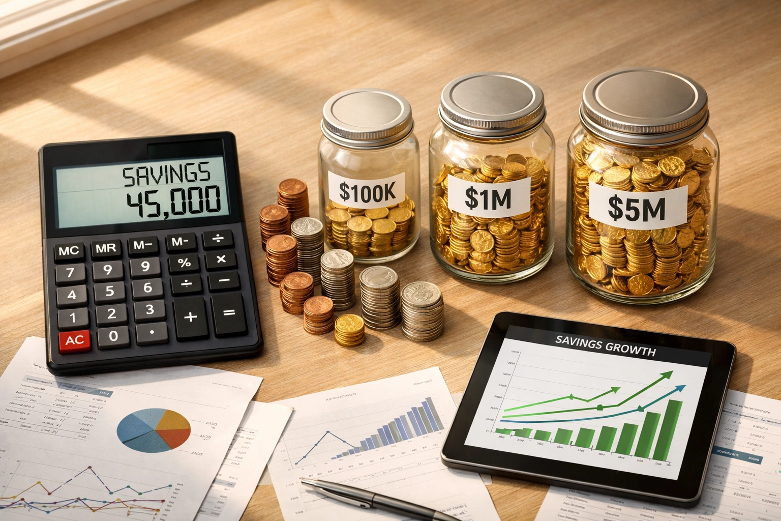 Merchant cost savings calculator showing annual payment processing fees across business volumes