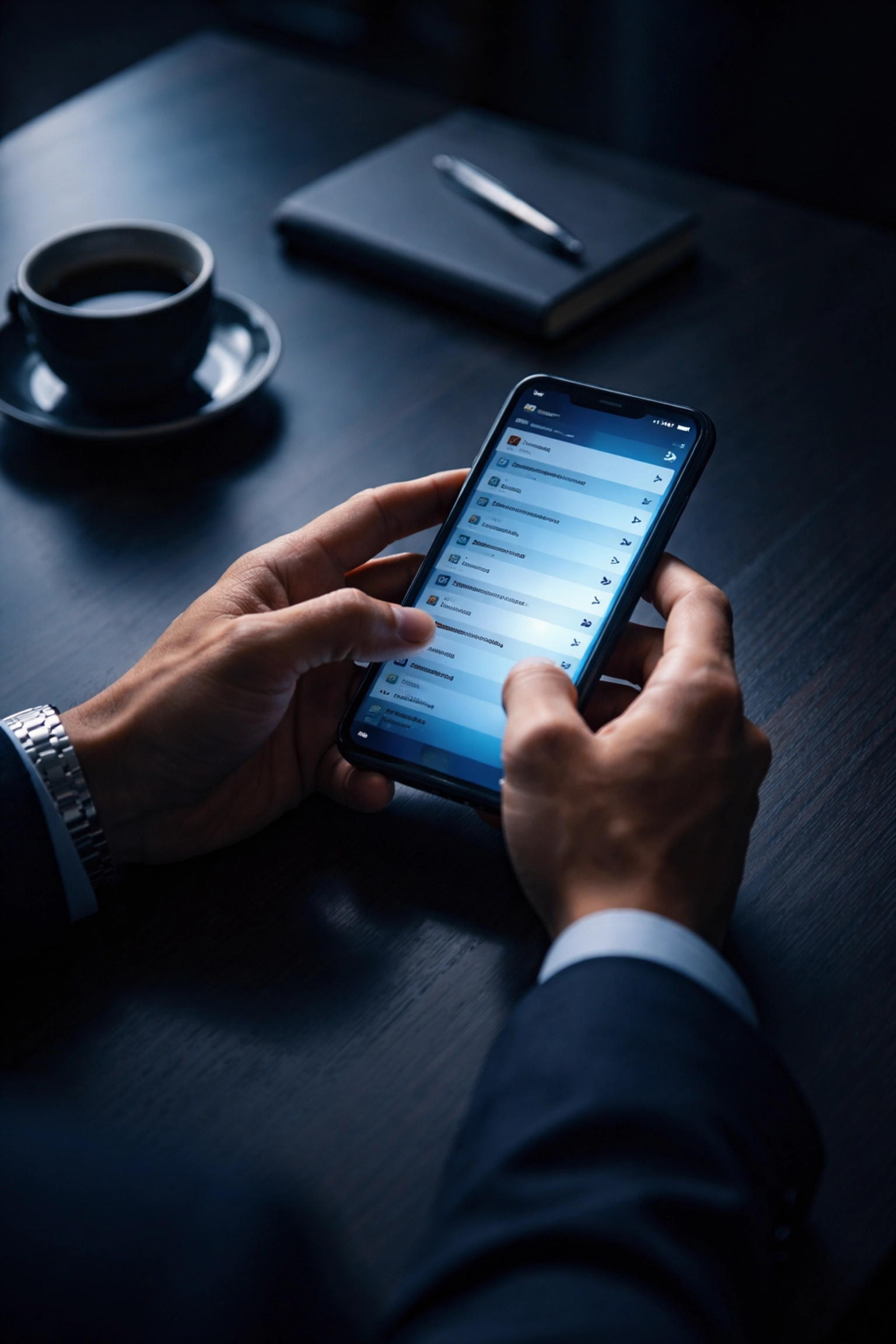 Business professional checking secure email inbox on smartphone, highlighting BIMI email authentication benefits