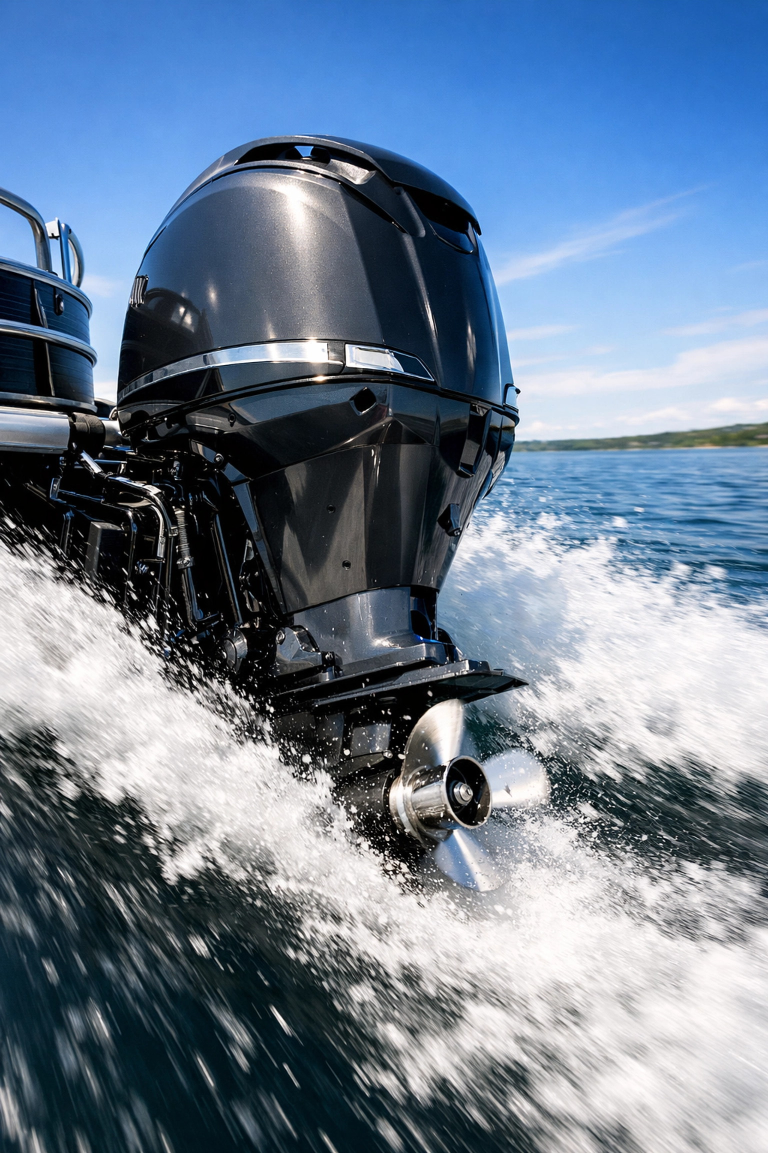 Boat show buying tip: high-horsepower tritoon outboard setup—what to look for in performance packages, engine rigging, and upgrade costs on a luxury pontoon.