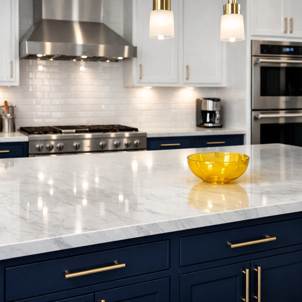 Modern luxury kitchen maintained by professional weekly house cleaning Wayland MA service.