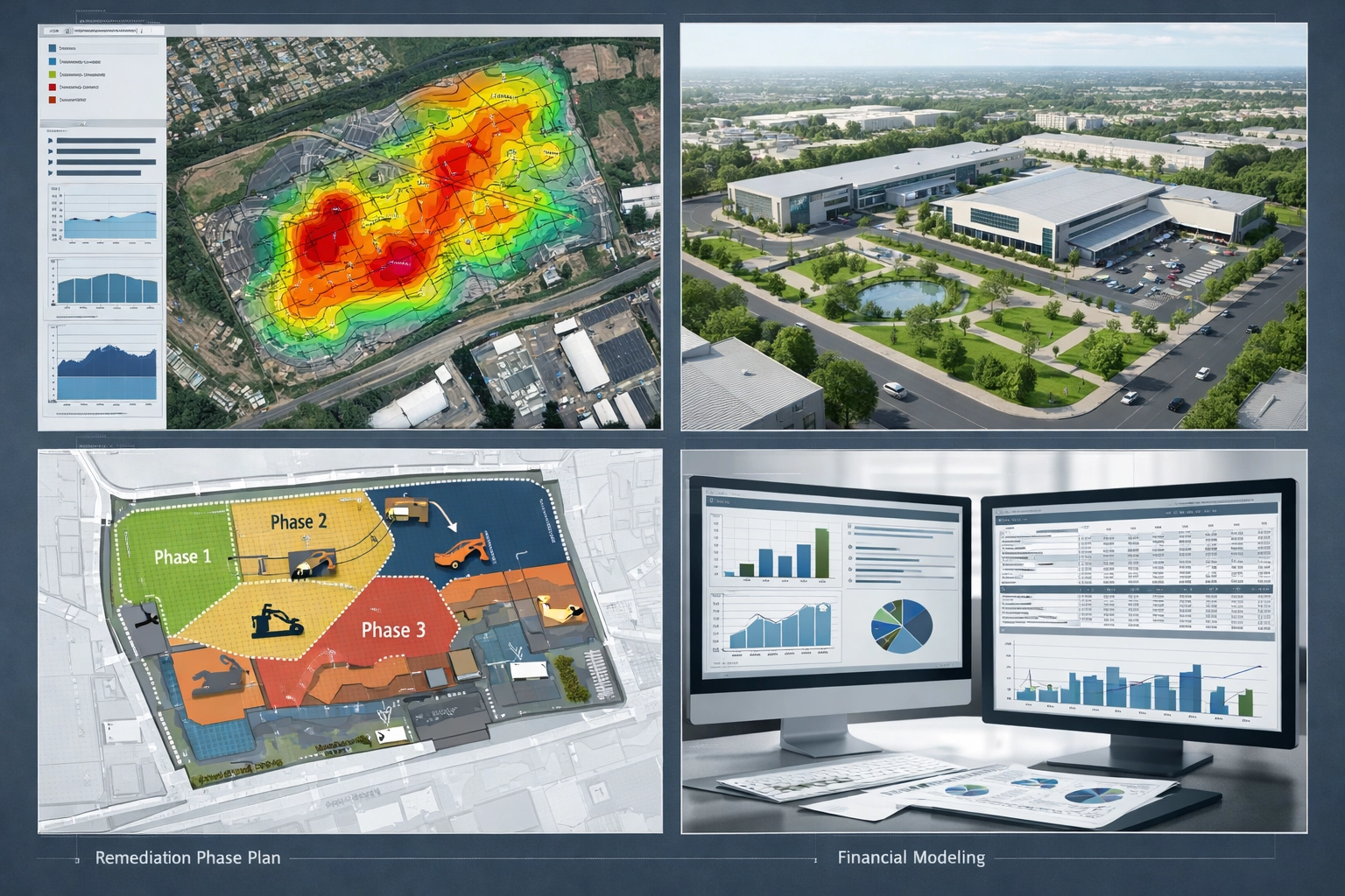 Advanced GIS mapping, remediation planning, and redevelopment financial modeling for a New Jersey brownfield project