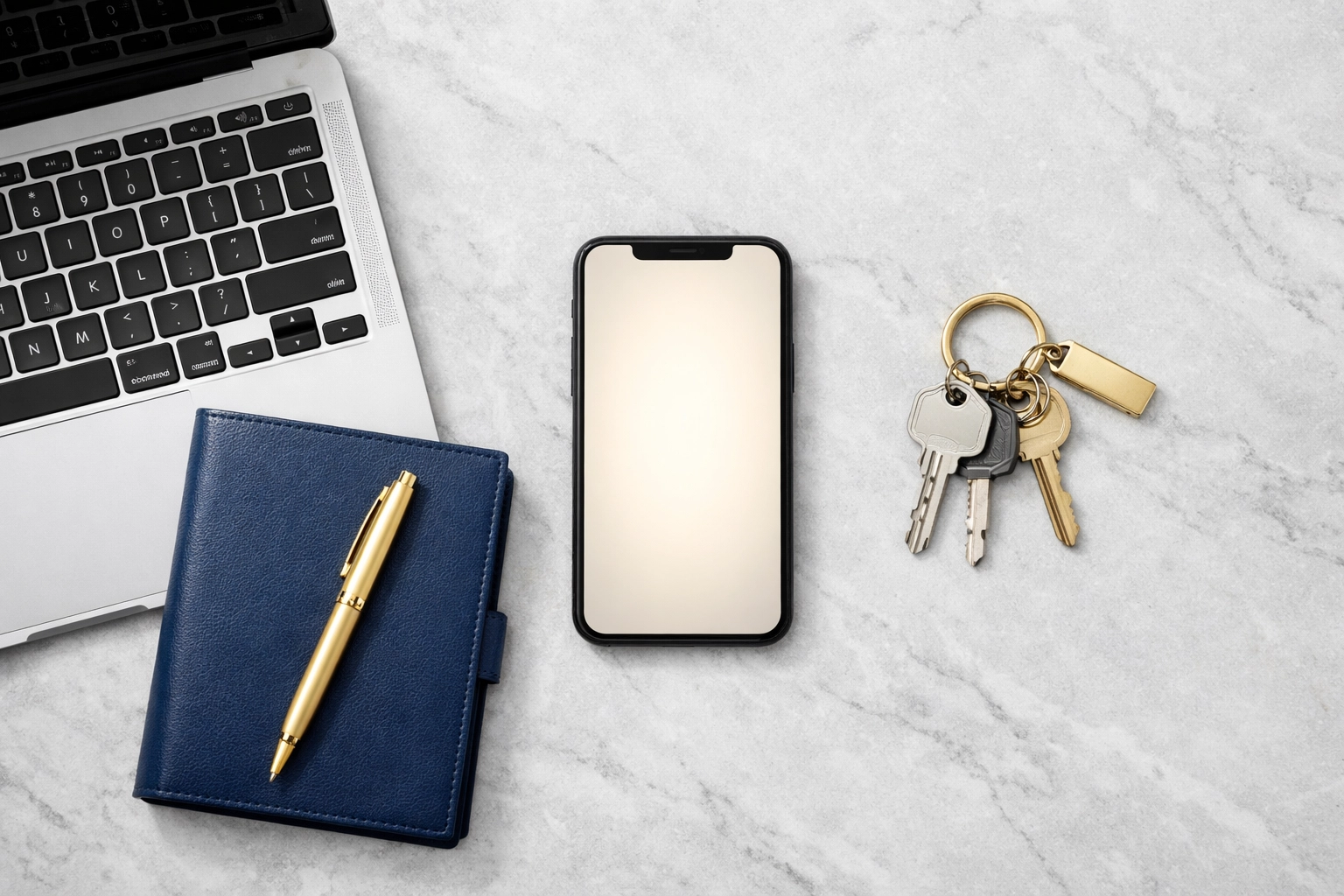 Modern desk setup showing a laptop and phone used for secure online payday loans in Alberta.