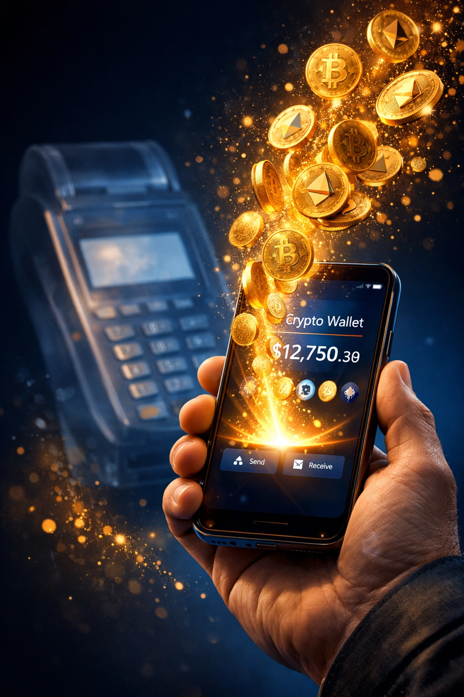 Direct crypto payments flowing into merchant wallet bypassing traditional payment processor fees