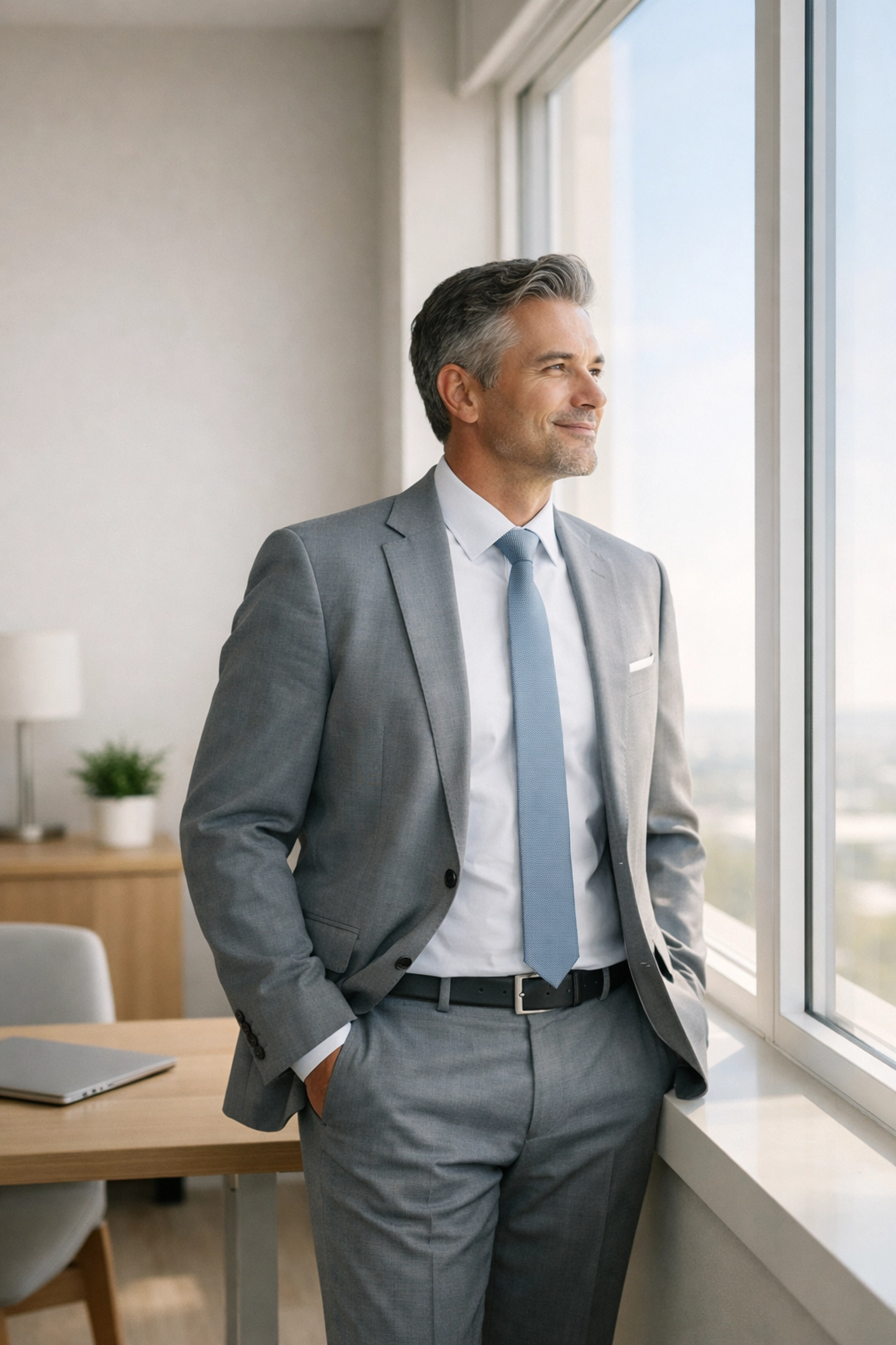 Confident professional in a sunlit office planning to sell a business in Mississippi with a successful exit.