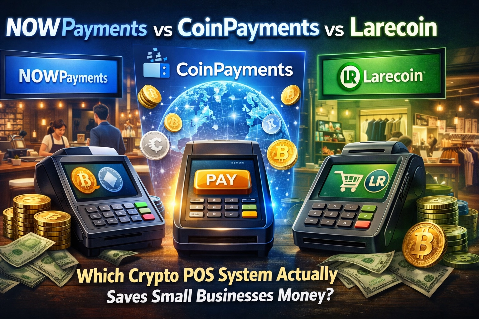 NOWPayments vs CoinPayments vs Larecoin: Which Crypto POS System Actually Saves Small Businesses Money?