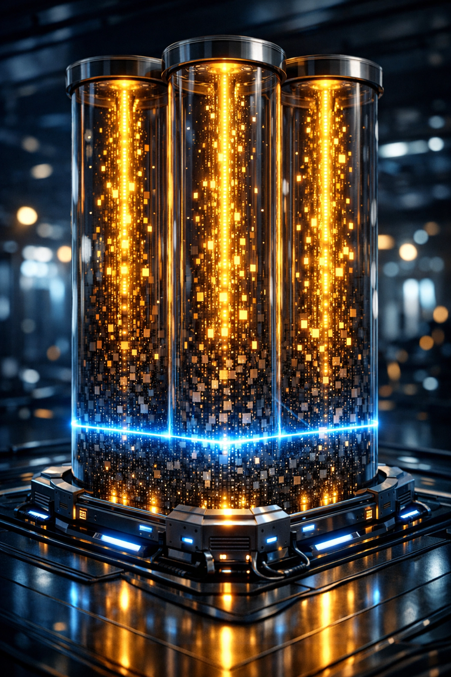 Futuristic server filtering digital noise to prioritize high-quality PPC conversion data.