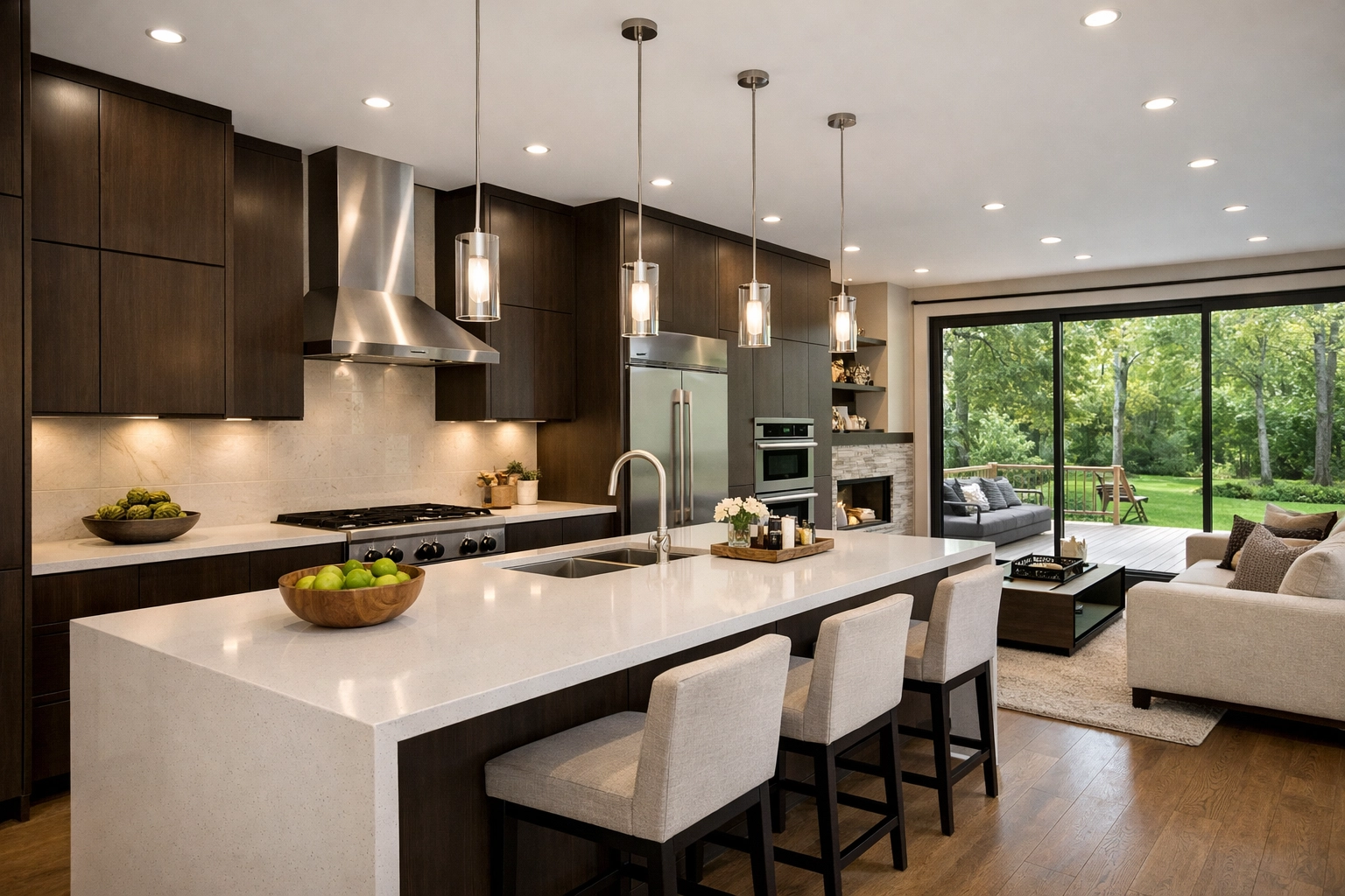 Современный интерьер кухни в доме Ричмонд-Хилла, подходящий для инвестиций и комфортной жизни.