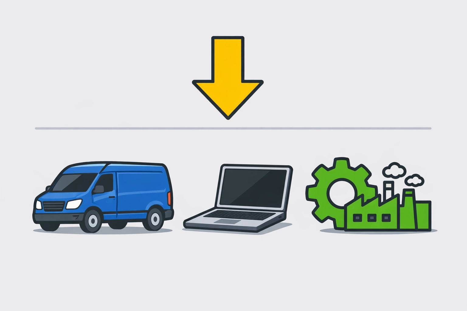 Business asset icons showing how tax preparation New Haven experts leverage depreciation for higher refunds.