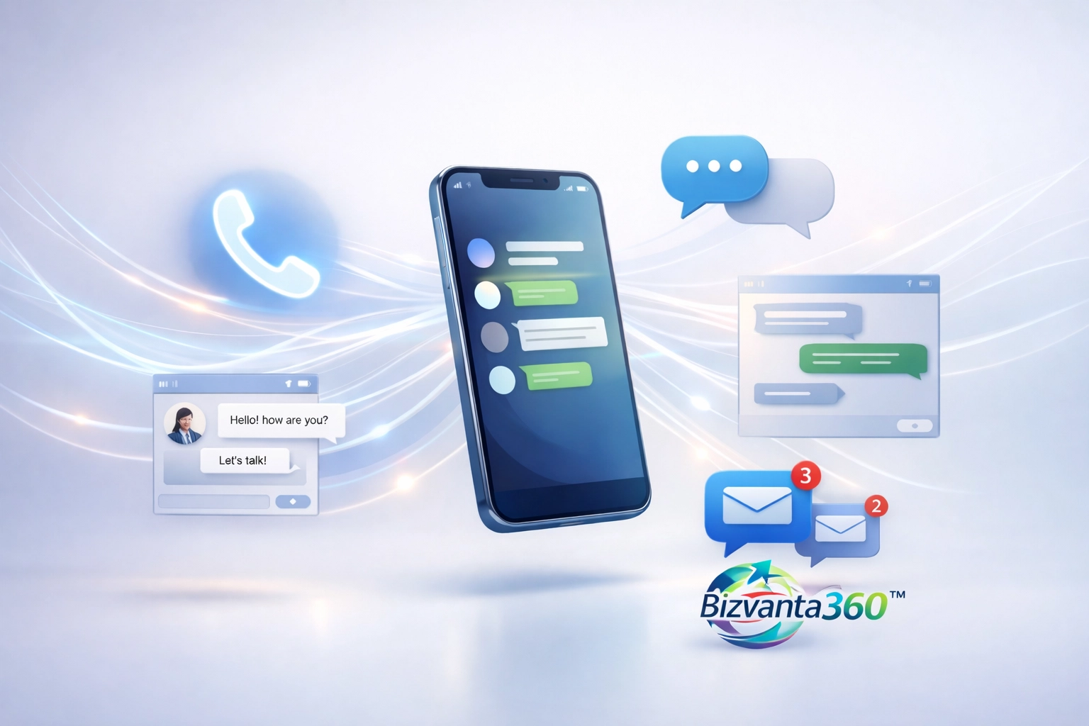 Never Miss a Lead Again: Why AI-Powered Customer Experience is Your New Competitive Edge AI customer service channels including calls, texts, and web chat on smartphone