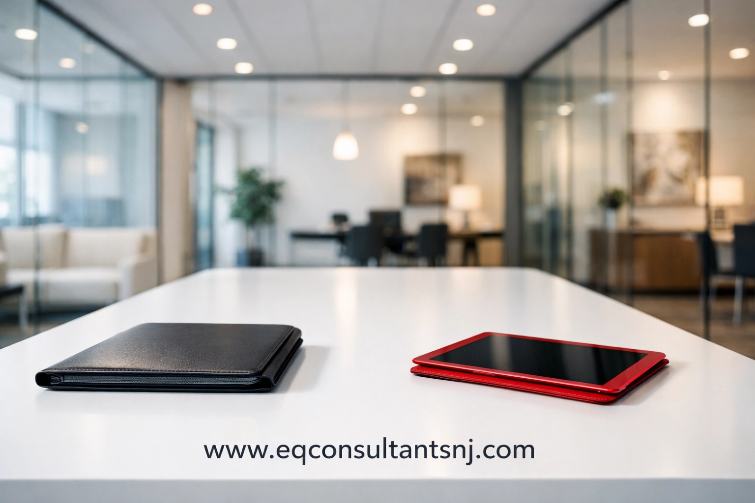 Modern consultation office setting for NJ entrepreneurs seeking professional bookkeeping cleanup services.