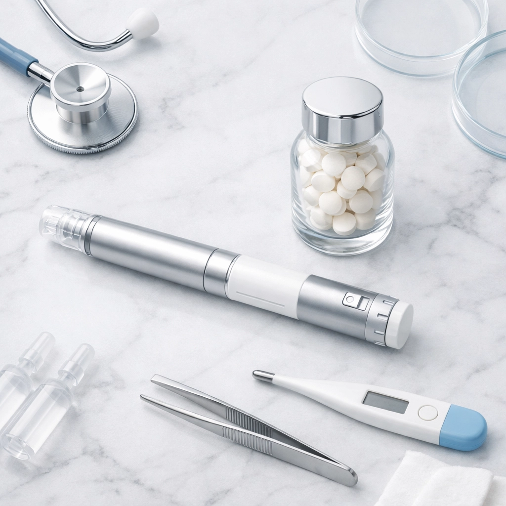 Comparison of injectable and oral weight loss medications available through clinical supervision.