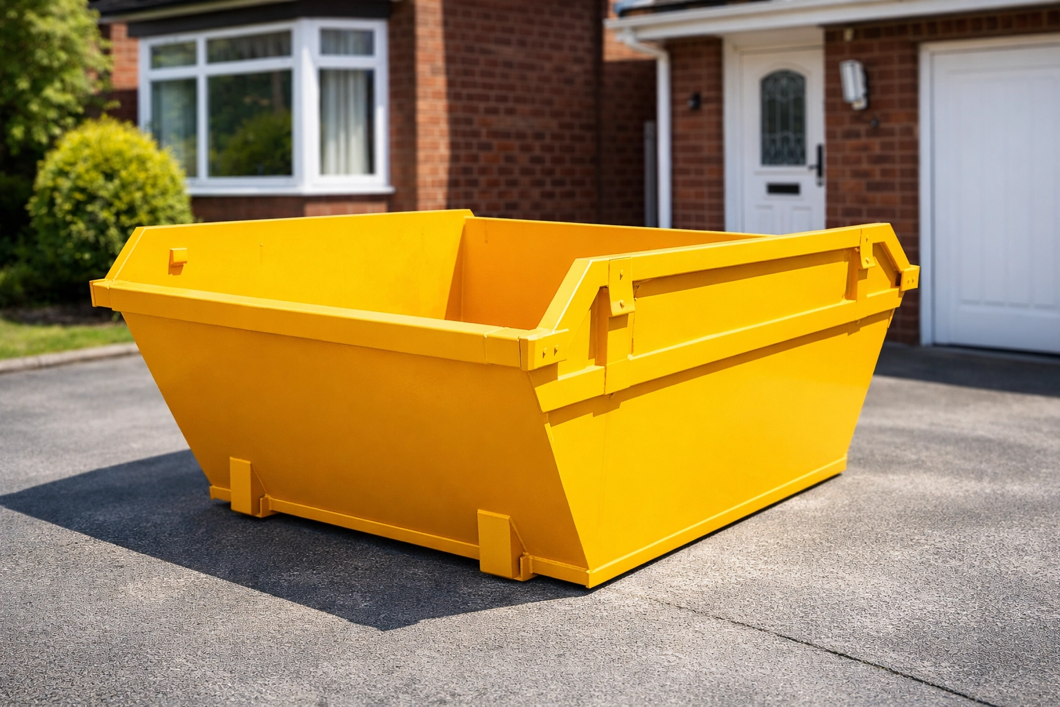 8 tonne skip on Liverpool residential driveway showing typical placement for home renovations