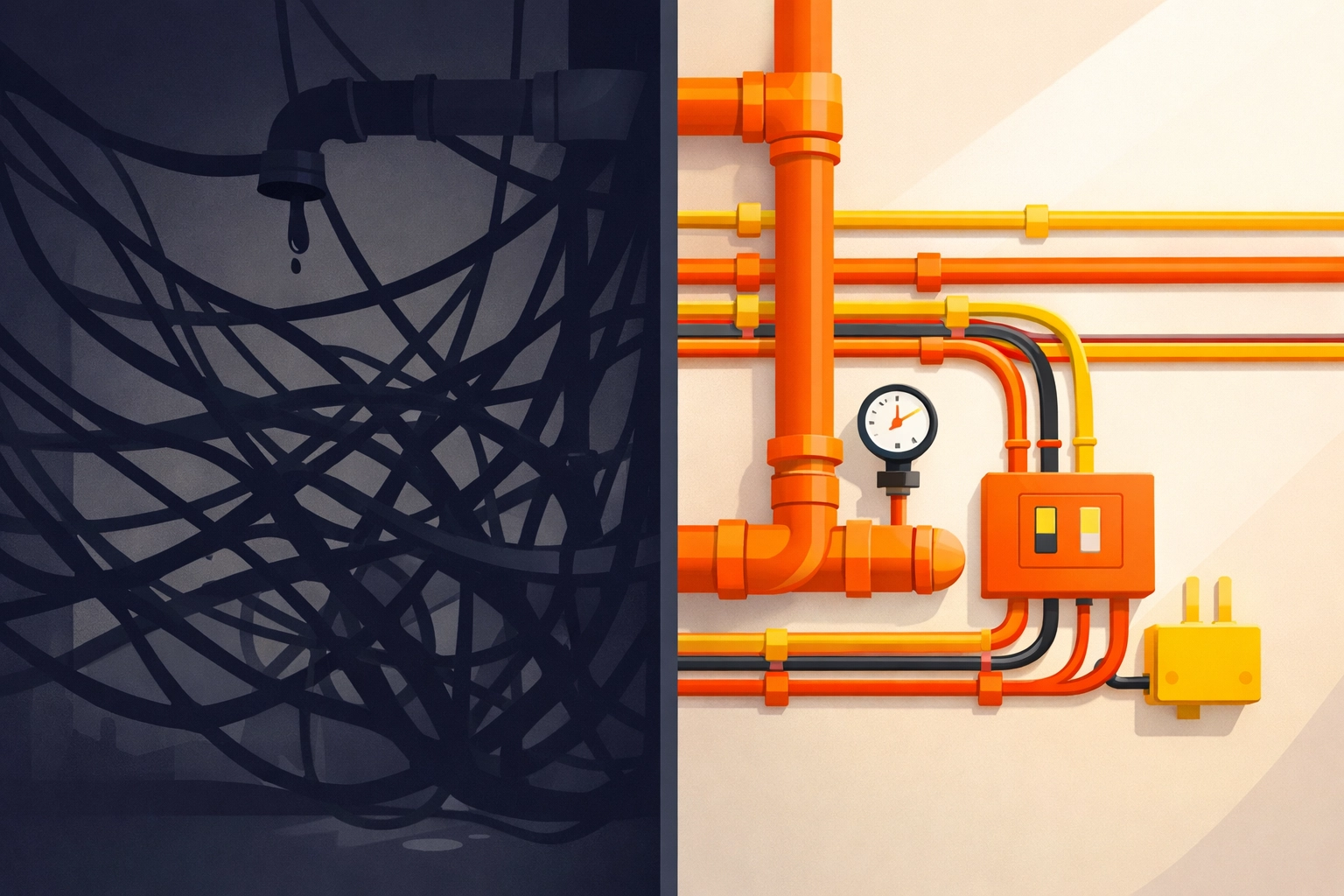 A before and after photo app comparison showing professional construction results and quality work.