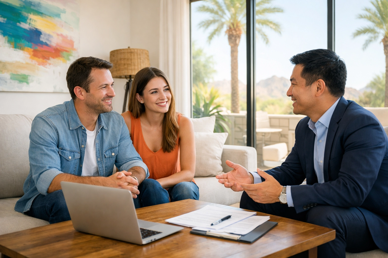 Home buyer preparing budget and must-have list for Arizona home search Home buyer preparing budget and must-have list for Arizona home search
