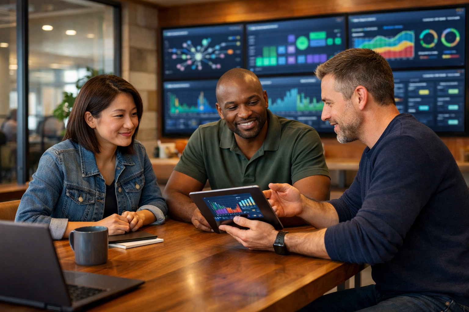 IT professionals using ServiceNow consulting services to monitor predictive intelligence metrics for ITOM ROI.