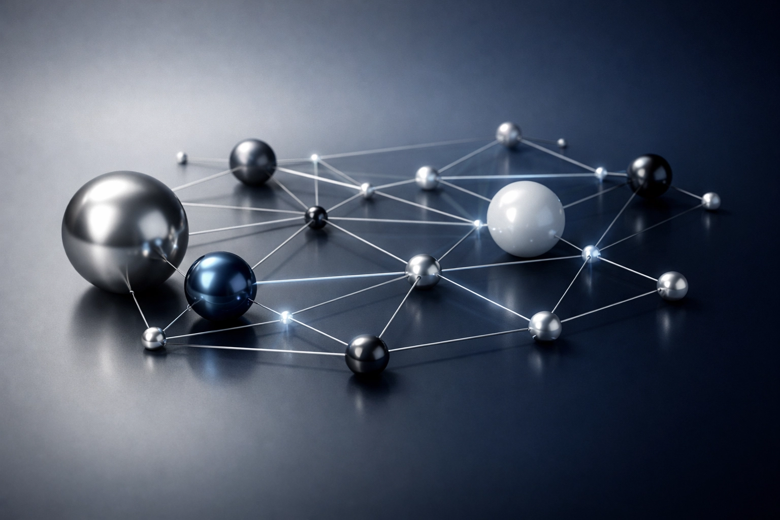 Diversified investment portfolio network illustrating private equity's low correlation to public markets