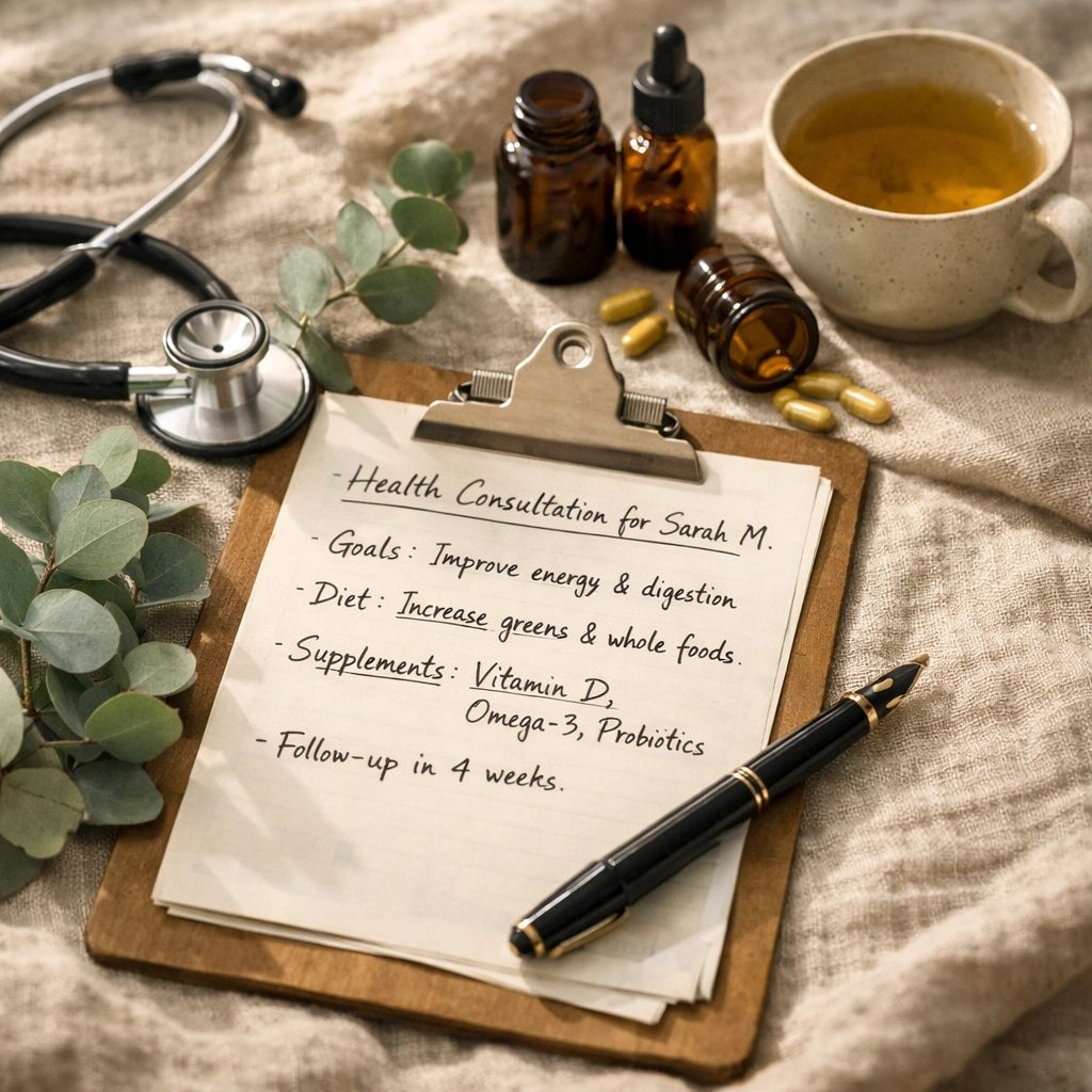 Personalized Long COVID treatment plan with medical notes and holistic care approach