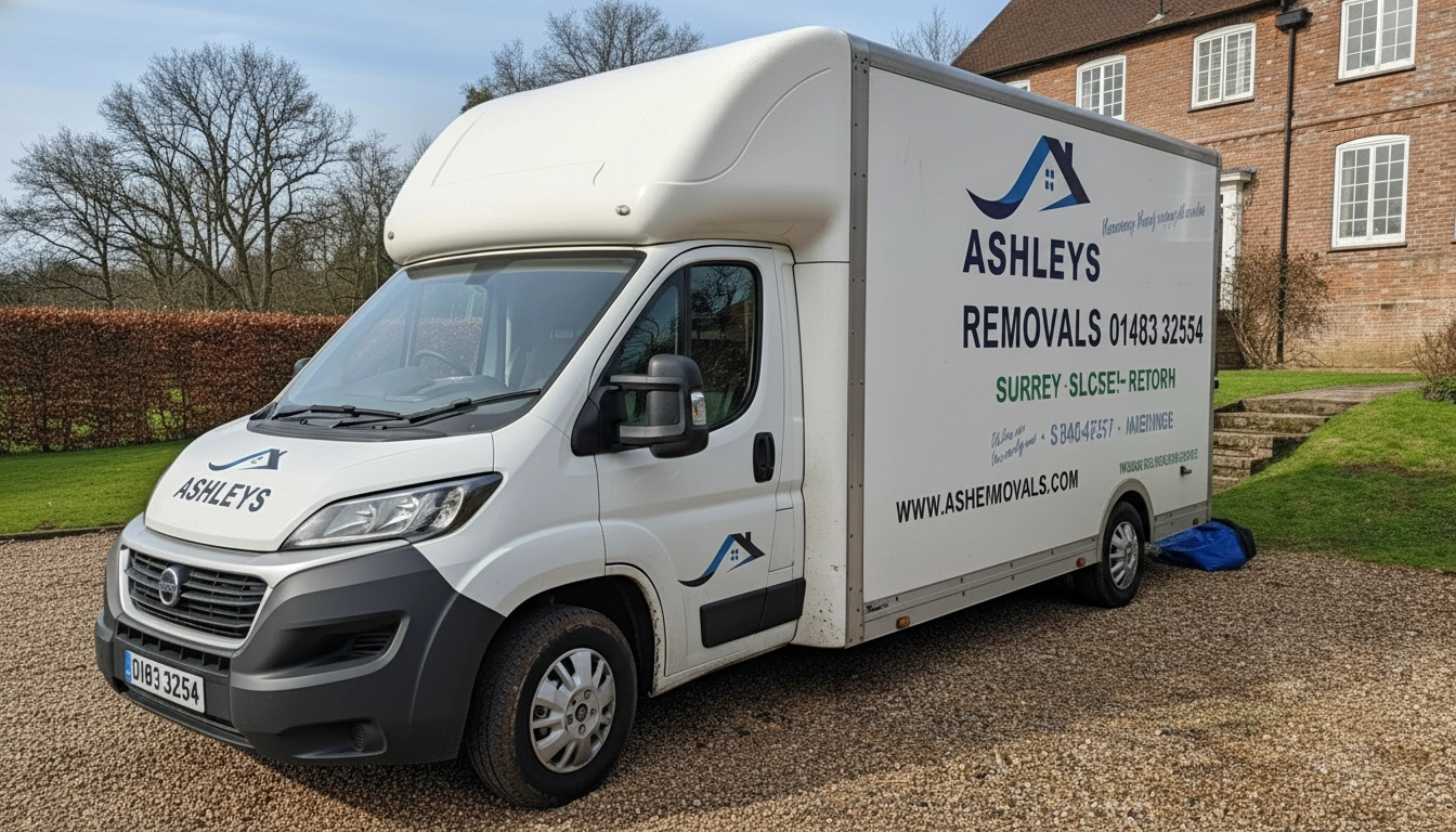 Ashley Removals Van at Cranleigh Residence