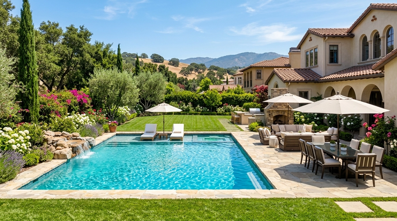 Luxury Blackhawk pool and backyard oasis