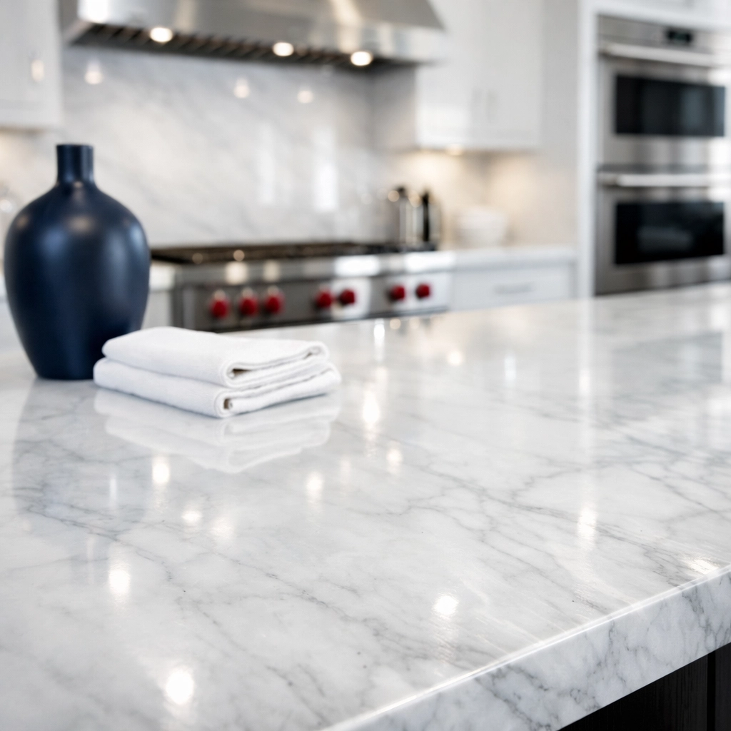 Sparkling luxury kitchen cleaned by expert cleaners Belmont MA for a move-in ready home.