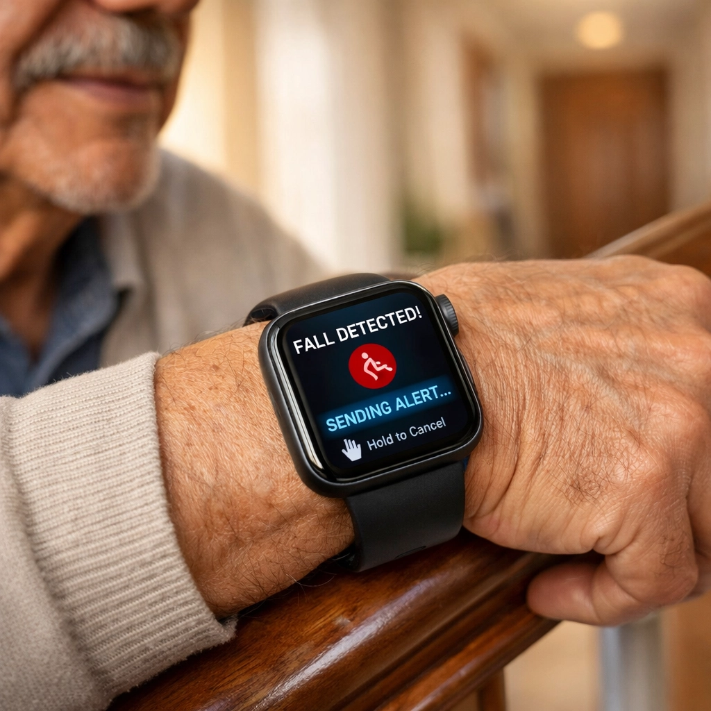 Fall detection smartwatch for senior safety and independent living