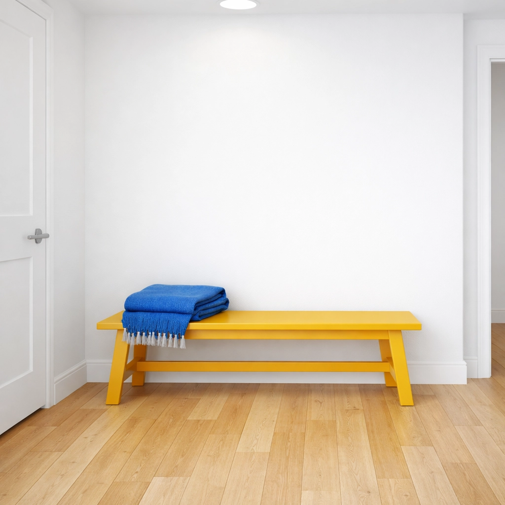 Organized home entryway with polished hardwood floors ready for a recurring cleaning visit.
