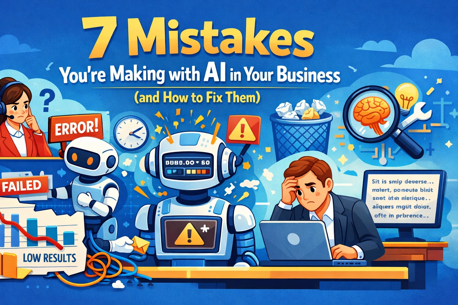 [HERO] 7 Mistakes You’re Making with AI in Your Business (and How to Fix Them)