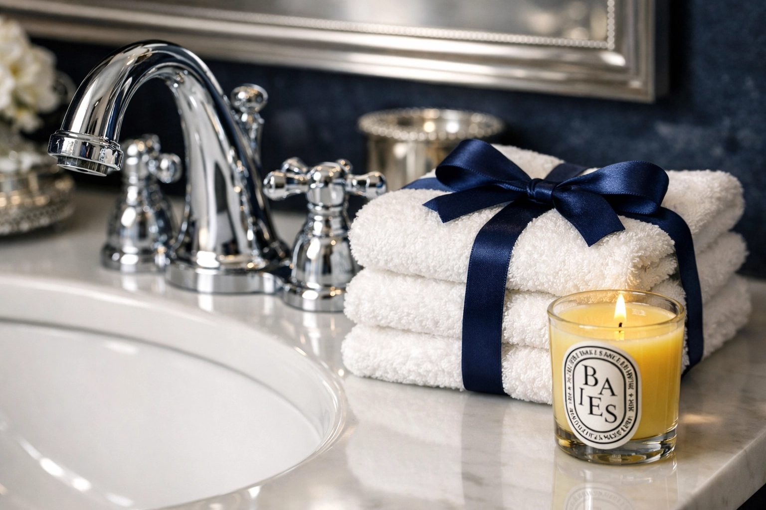Gleaming chrome faucet and clean vanity in a Beacon Hill home showcasing professional Apartment Cleaning Boston results.