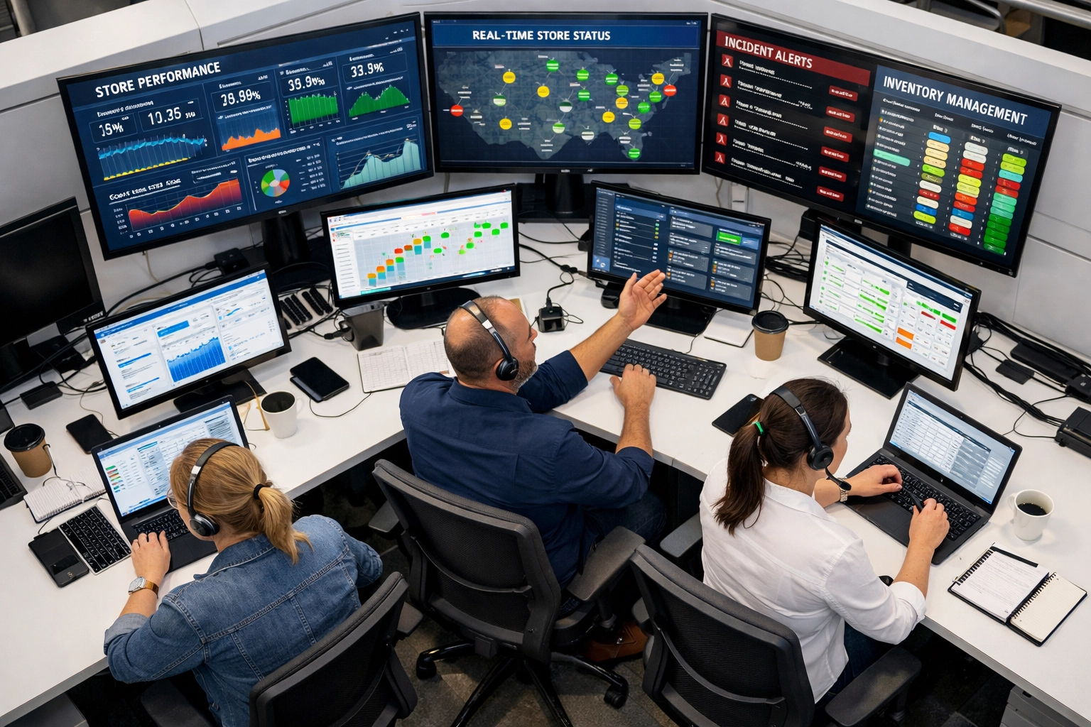Retail operations center using ServiceNow for real-time store management and incident resolution