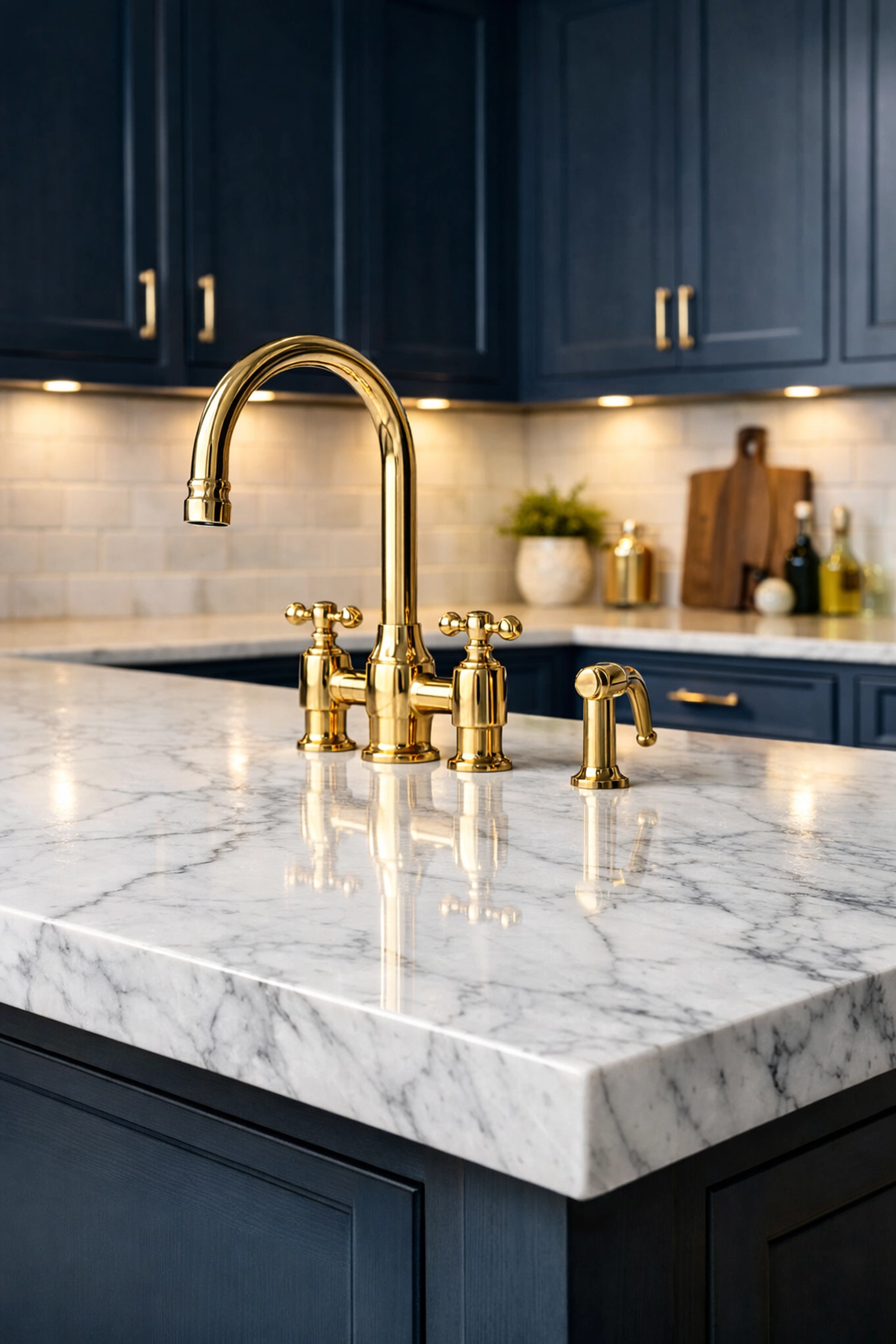 Pristine marble kitchen island in a Lexington home showing professional luxury cleaning results.