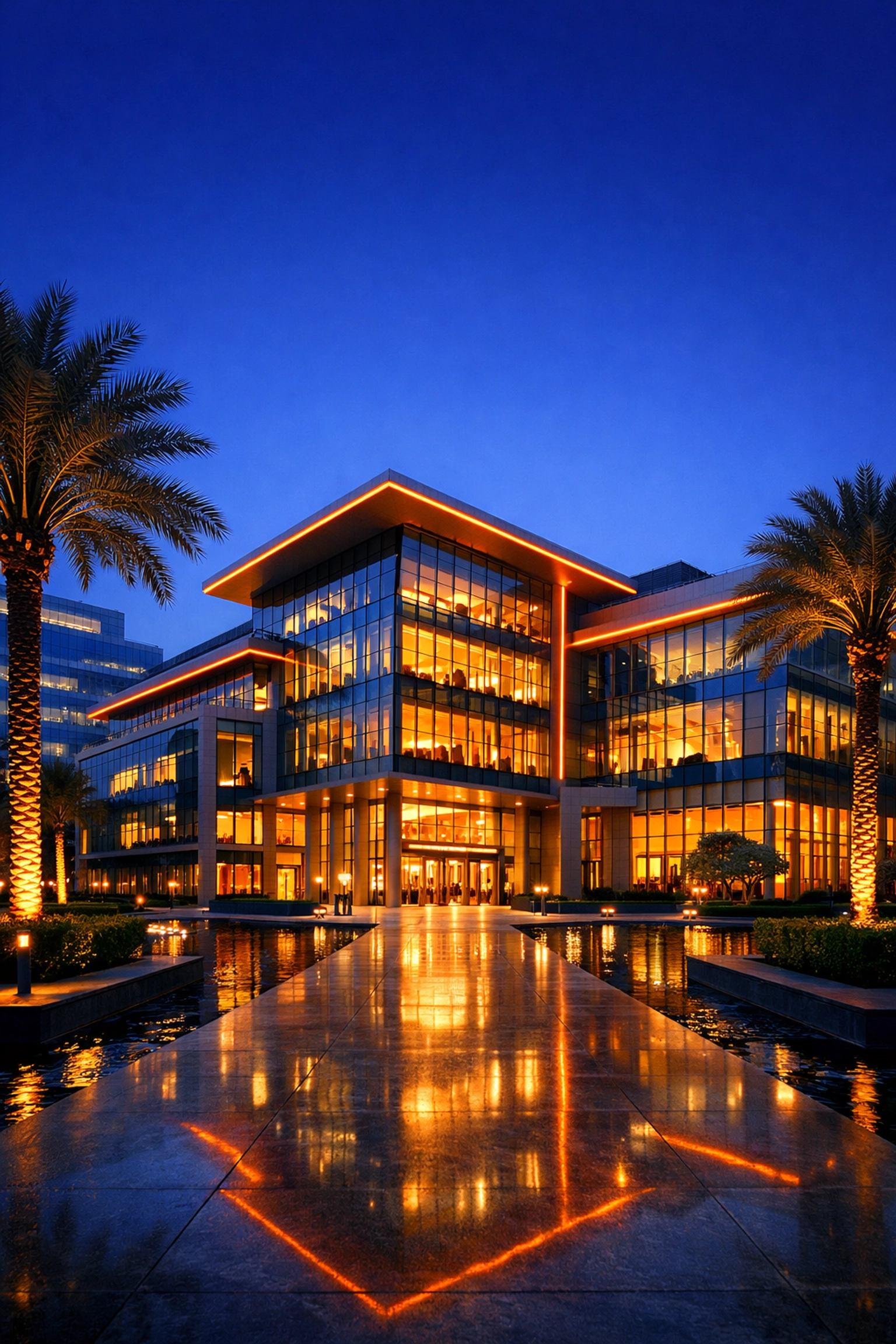 Modern Dubai free zone business hub offering entrepreneur visa pathways