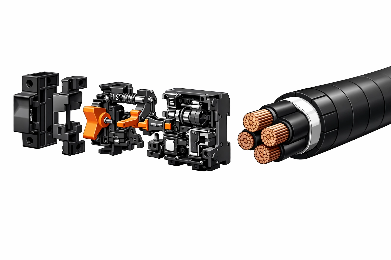 Sicherheitskomponenten wie FI-Schalter für die fachgerechte Wallbox-Installation in Wien.