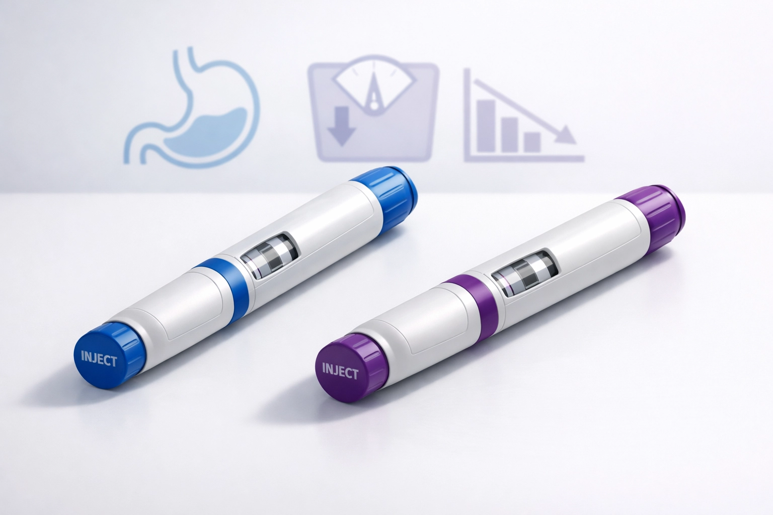 Wegovy and Zepbound GLP-1 injection pens for weight loss treatment comparison