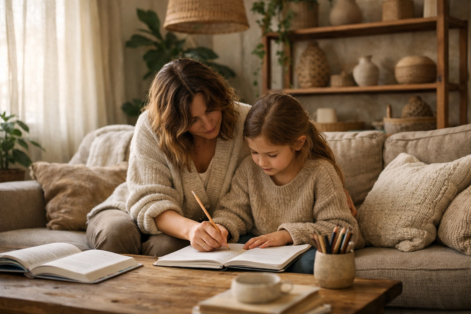 Organized custody case file folder, notepad, and pen on a clean desk under cool neutral indoor light for Guardian ad Litem Spotsylvania preparation