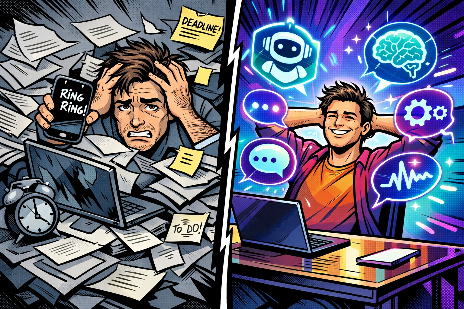 Solopreneur transformation from overwhelmed to organized with AI business automation