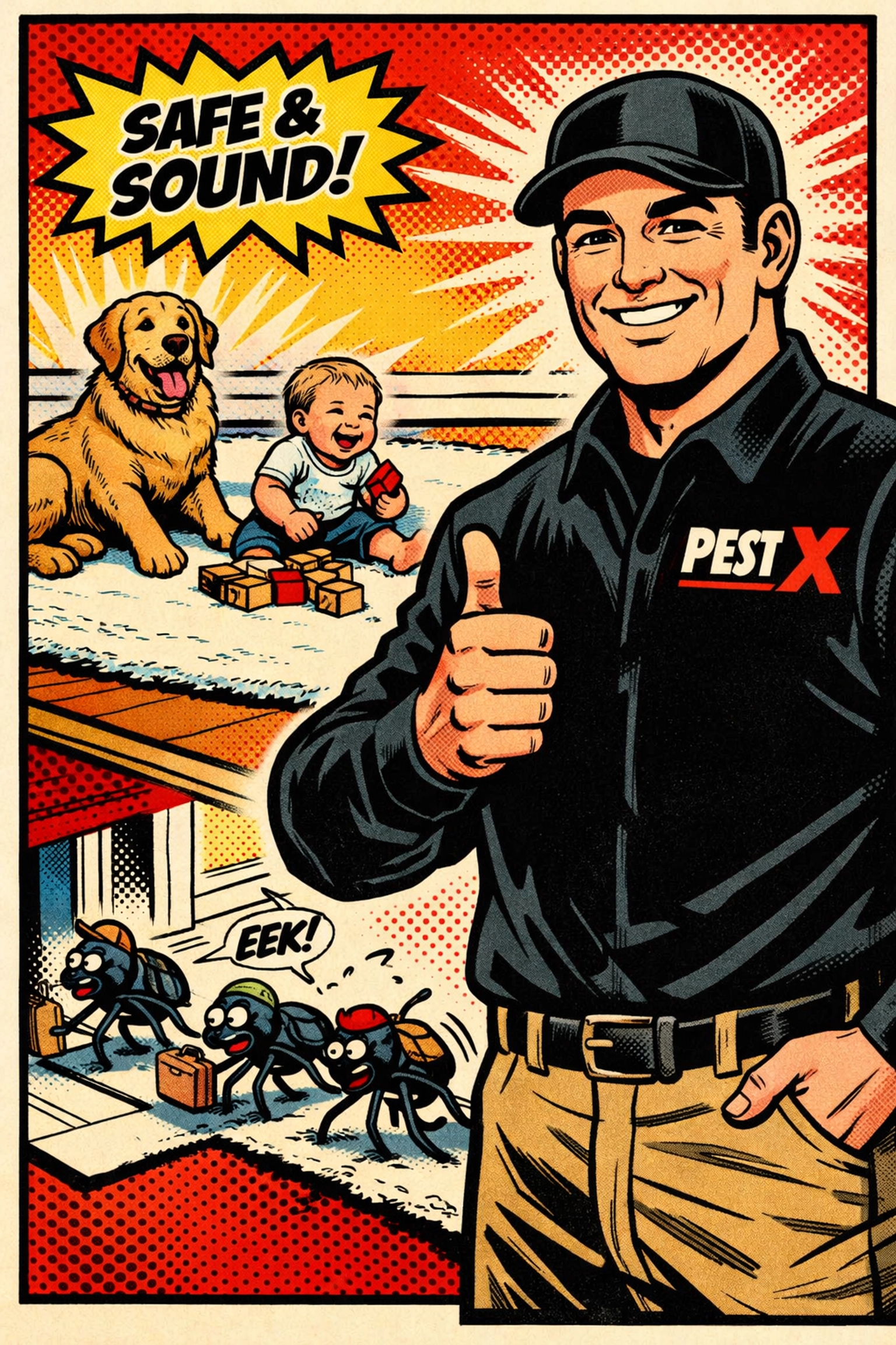 Kid and pet-friendly pest control in Birmingham featuring a safe home environment.