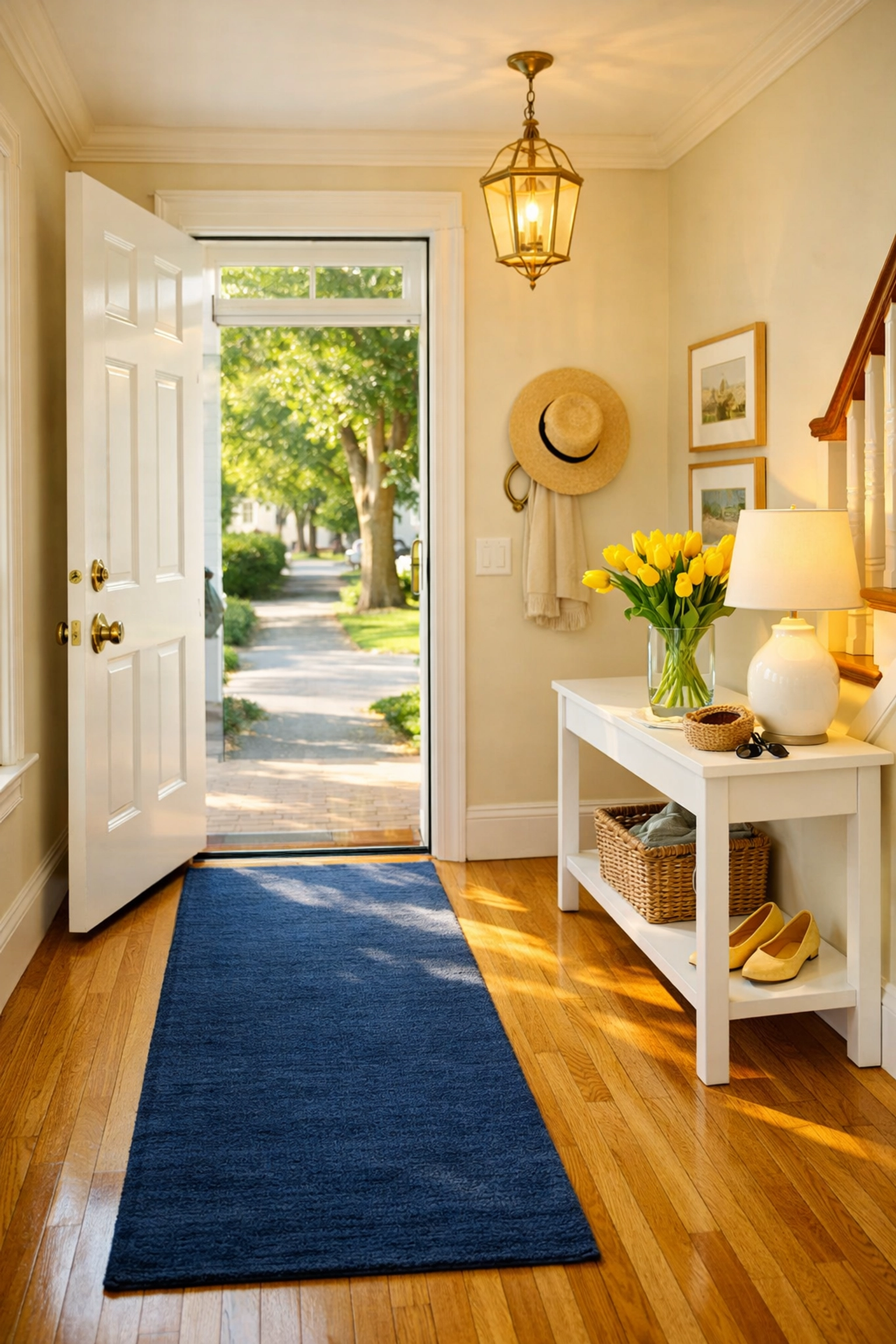 Clean and sanitized entryway of a West Cambridge home provided by a professional maid service Cambridge.