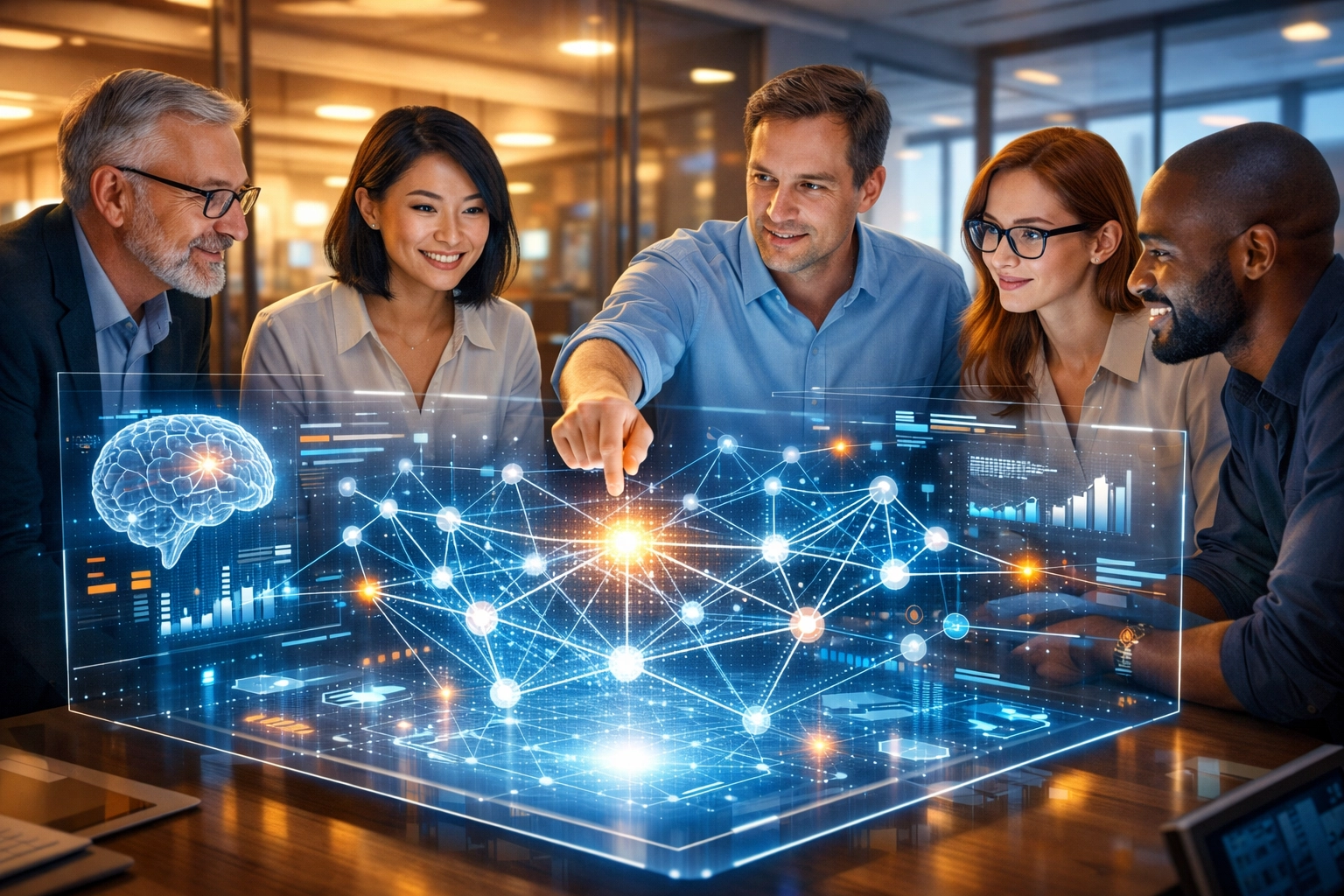 Experten analysieren neuronale Netze in einer KI-Schulung zum EU AI Act.