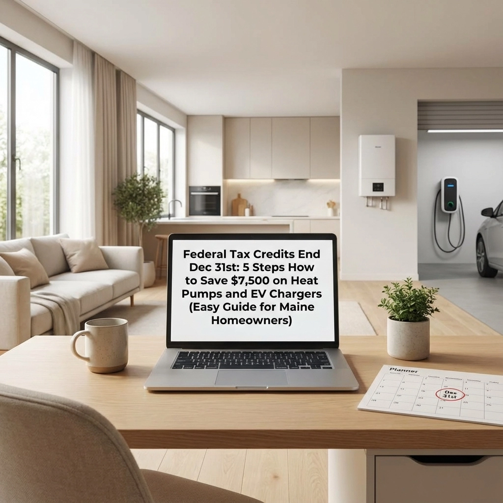 Federal Tax Credits End Dec 31st: 5 Steps How to Save $7,500 on Heat Pumps and EV Chargers (Easy Guide for Maine Homeowners)