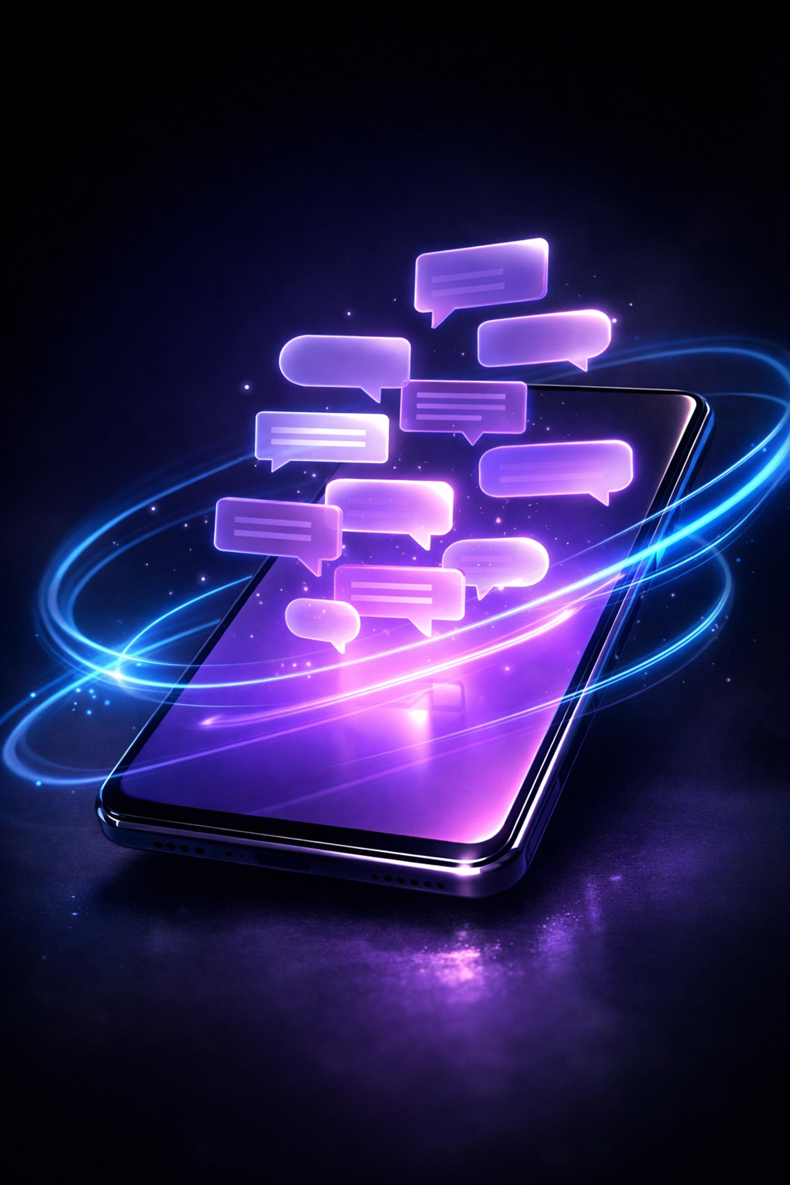 Smartphone showing automated SMS chat conversations to capture leads with missed call text back technology.