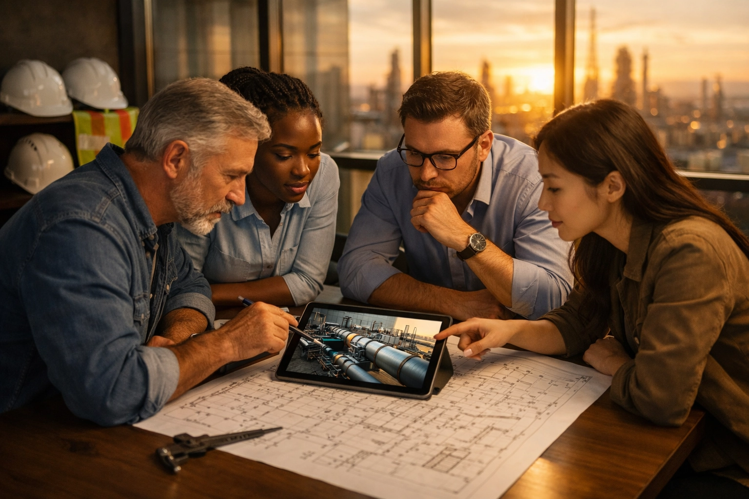 Collaboration humaine et expertise technique des ingénieurs RIDA TS dans le secteur Oil & Gas.