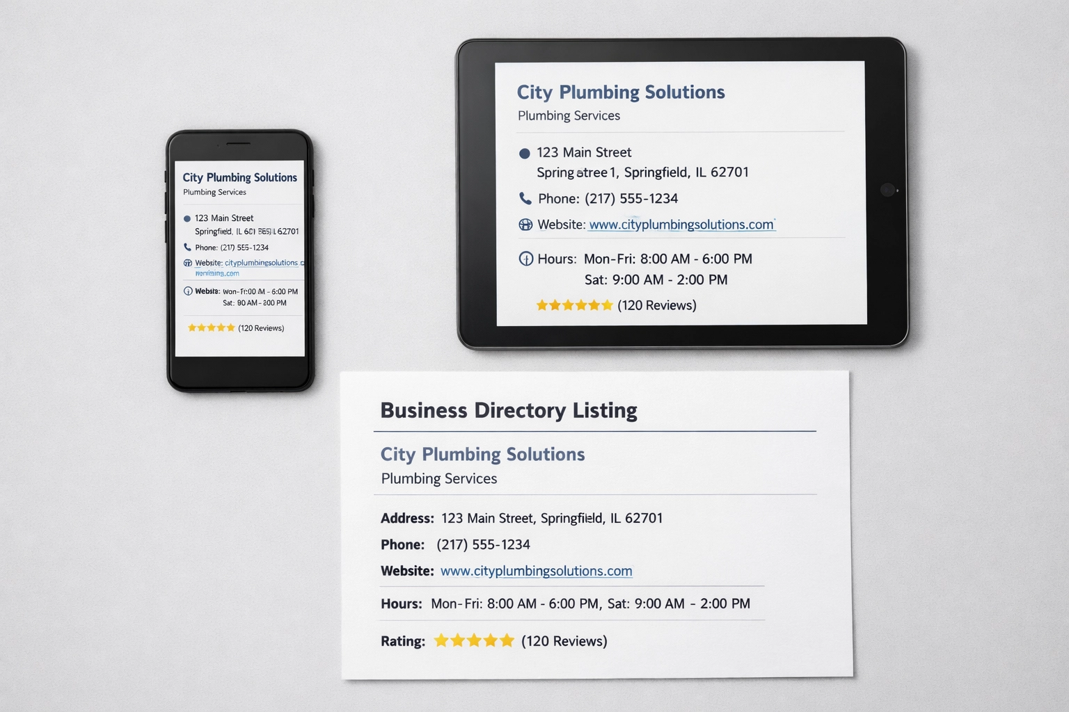 Consistent painting business citations across multiple online directories